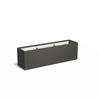 Adezz Polyester plantenbak Carrez 200x50x60 cm | Antraciet-zwart