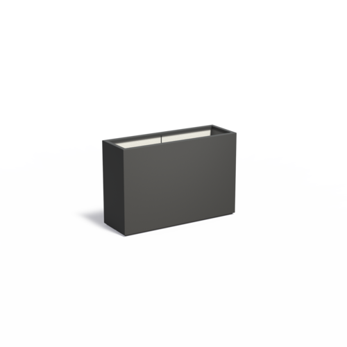 Adezz Polyester plantenbak Carrez 120x40x80 cm | Antraciet-zwart