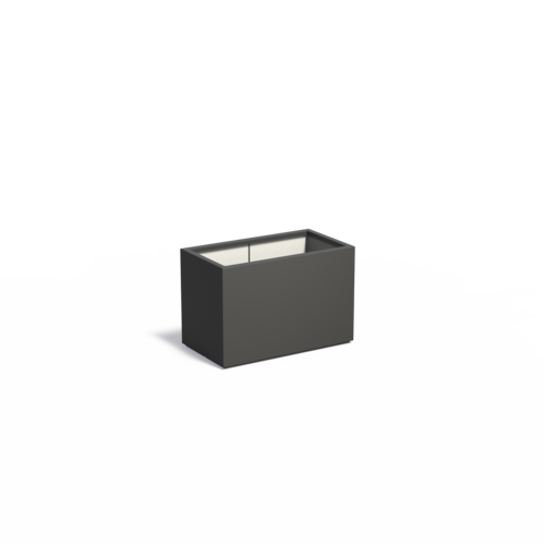 Adezz Polyester plantenbak Carrez 90x50x60cm | Antraciet-zwart