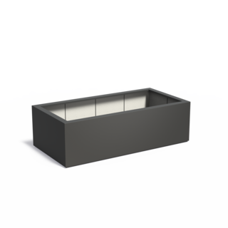 Adezz Polyester plantenbak Carrez 200x100x60 cm | Antraciet-zwart