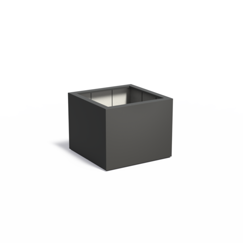 Adezz Polyester plantenbak Carrez 100x100x80 cm | Antraciet-zwart