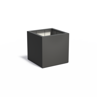 Adezz Polyester plantenbak Carrez  100x100x100 cm | Antraciet-zwart