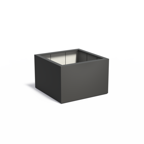 Adezz Polyester plantenbak Carrez 120x120x80 cm | Antraciet-zwart