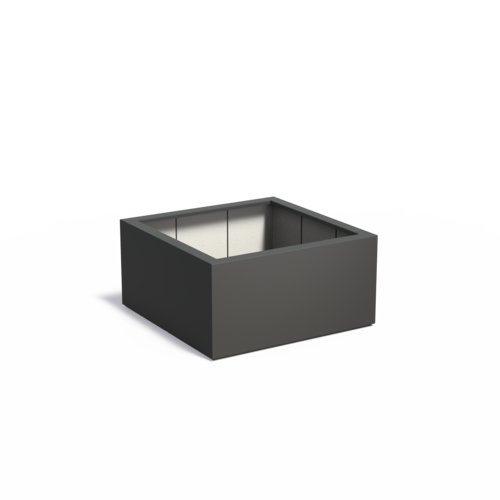 Adezz Polyester plantenbak Carrez 120x120x60 cm | Antraciet-zwart