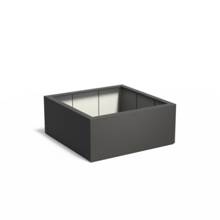 Adezz Polyester plantenbak Carrez 140x140x60cm | Antraciet-zwart