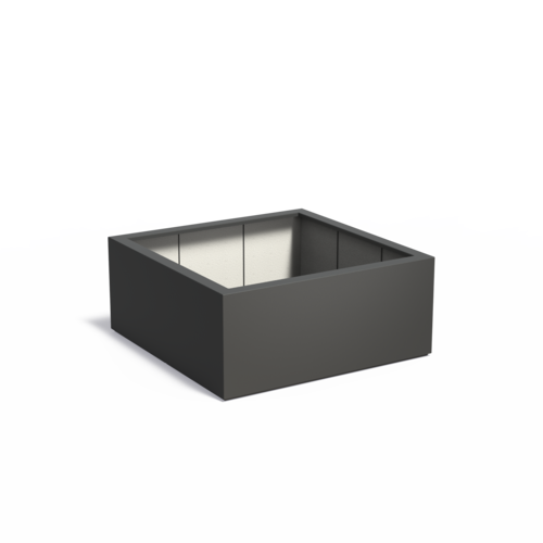 Adezz Polyester plantenbak Carrez 140x140x60cm | Antraciet-zwart