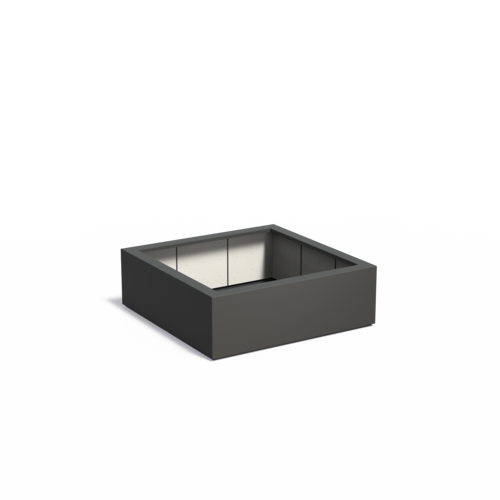 Adezz Polyester plantenbak Carrez 120x120x40 cm | Antraciet-zwart