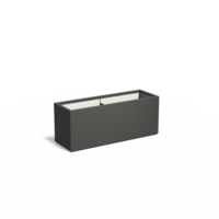 Adezz Polyester plantenbak Carrez 150x50x60 cm | Antraciet-zwart