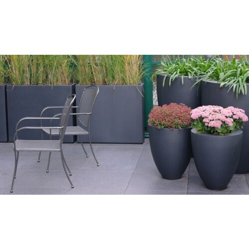 Adezz Polyester plantenbak Canna Ø50x59 cm | Antraciet zwart