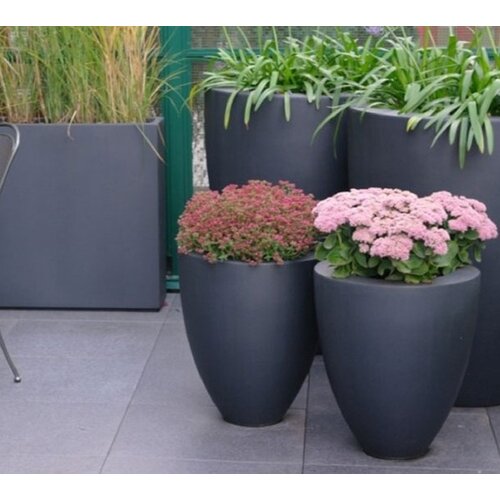 Adezz Polyester plantenbak Canna  Ø80x100 cm | Antraciet zwart