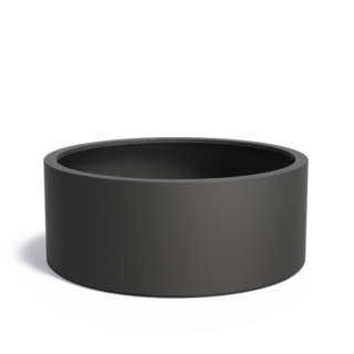 Adezz Polyester plantenbak Circum Ø 120x60 cm | Antraciet zwart