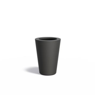 Adezz Polyester plantenbak Conic Ø 55x76 cm | Antraciet zwart