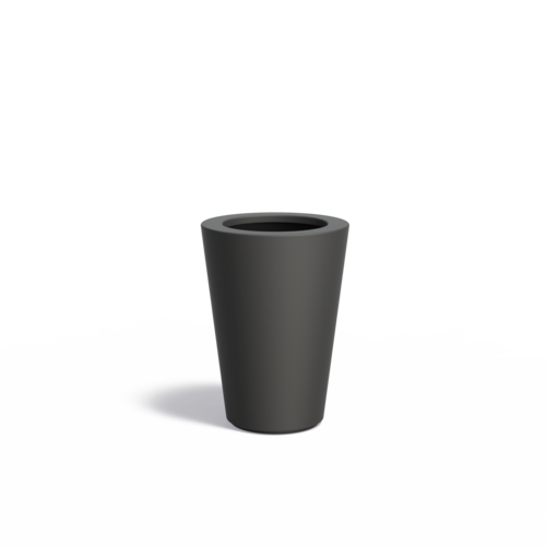 Adezz Polyester plantenbak Conic Ø 55x76 cm | Antraciet zwart