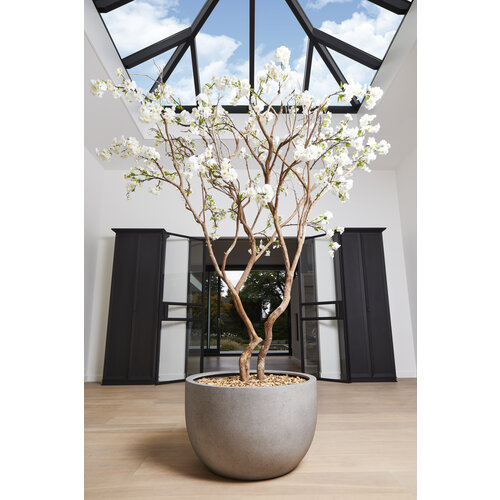 Luca lifestyle New egg pot low Grigio 80 - Natural Concrete