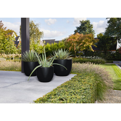 Luca lifestyle New egg pot Argento 65 - Zwart