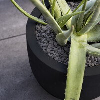 Luca lifestyle New egg pot Argento 65 - Zwart