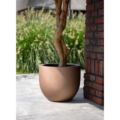 Luca lifestyle Metallic New egg pot 65 Grigio  - Brons