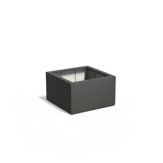 Adezz Polyester plantenbak Carrez 100x100x60 cm | Antraciet zwart