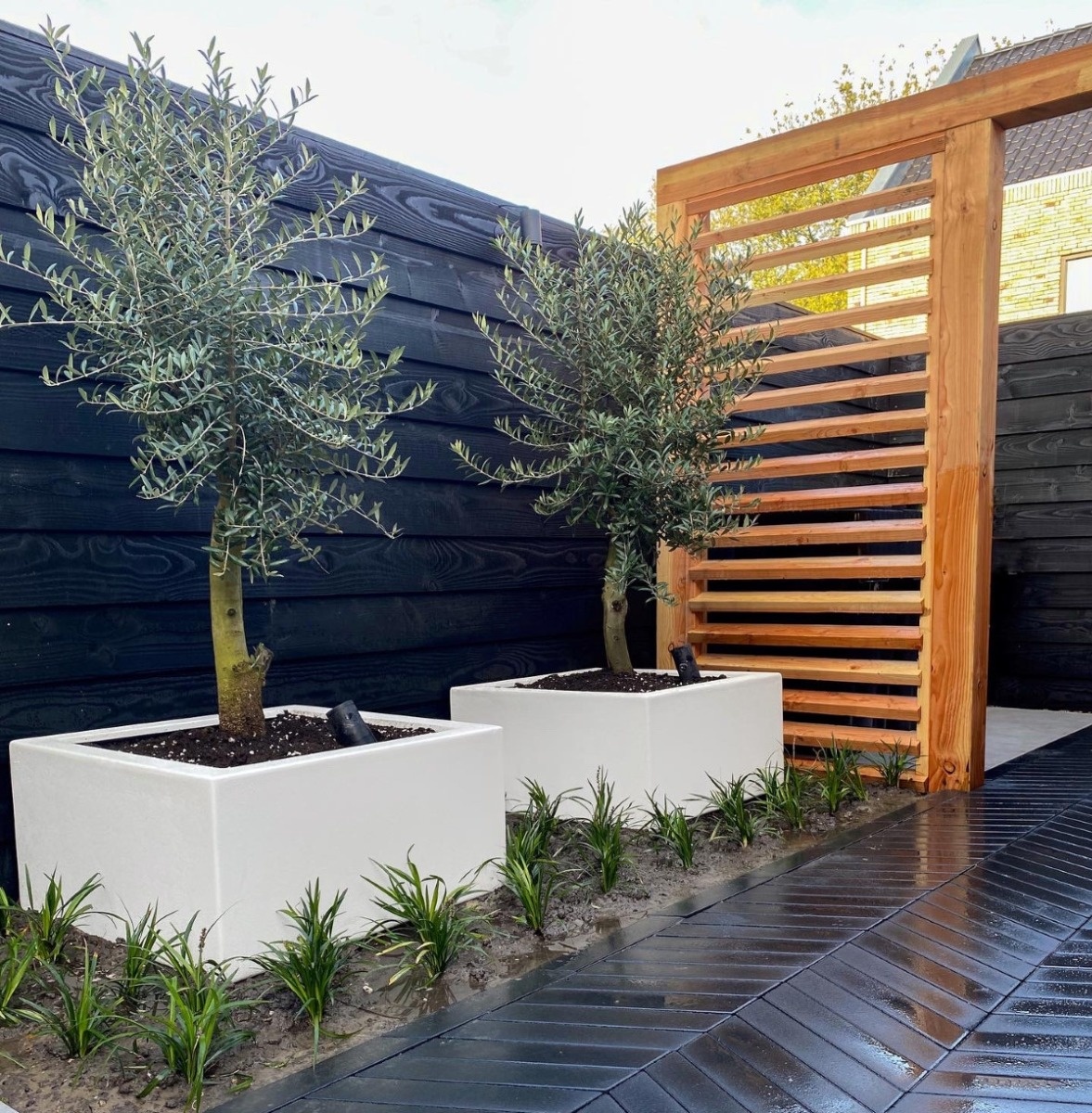 Plantenbak - Vibia Campana Flower Bridge 40 - Antraciet - Buitenbalkon