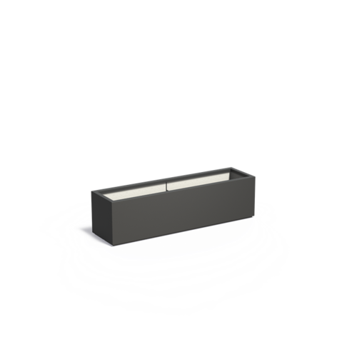 Adezz Polyester plantenbak Carrez 150x40x40 cm | Antraciet-zwart