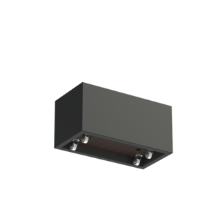 Adezz Polyester plantenbak Carrez 100x50x50 cm | Antraciet-zwart | Met wielen