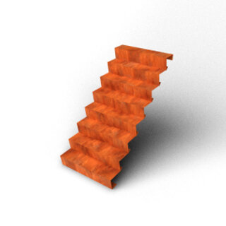 Geroba Trap cortenstaal 8 treden 136 cm hoog