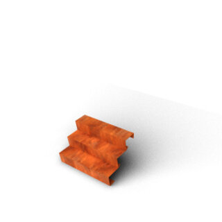 Geroba Trap cortenstaal 3 treden 51 cm hoog