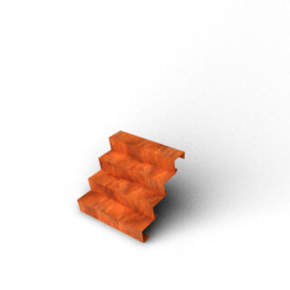 Geroba Trap cortenstaal 4 treden 68 cm hoog