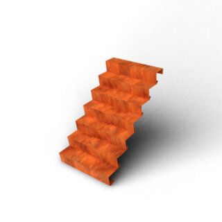 Geroba Trap cortenstaal 7 treden 119 cm hoog