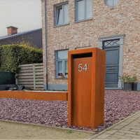 Geroba Cortenstaal brievenbus 40x30x100 cm