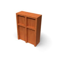 Geroba Cortenstaal brievenbus 75x30x100 cm | Met 4 bussen