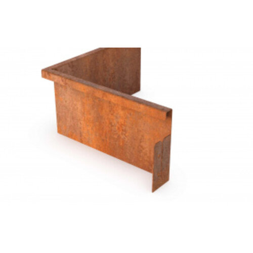 Geroba Kantopsluiting cortenstaal gezette binnenhoek | 30x30x15cm 2mm