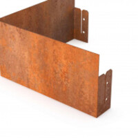 Geroba Kantopsluiting cortenstaal vlak buitenhoek | 30x30x29 cm   2 mm