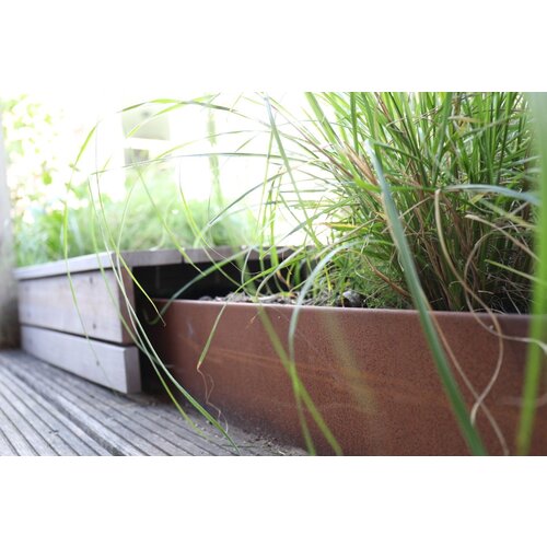 Geroba Kantopsluiting cortenstaal vlak buitenhoek | 30x30x15 cm 3mm