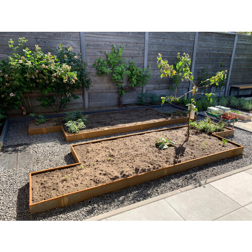 Geroba Kantopsluiting cortenstaal vlak buitenhoek | 30x30x15 cm 3mm