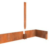 Geroba Cortenstaal kantopsluiting vlak binnenhoek | 30x30x15 cm 2 mm