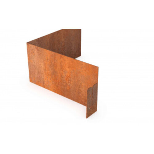 Geroba Kantopsluiting cortenstaal vlak binnenhoek | 30x30x29 cm 2 mm