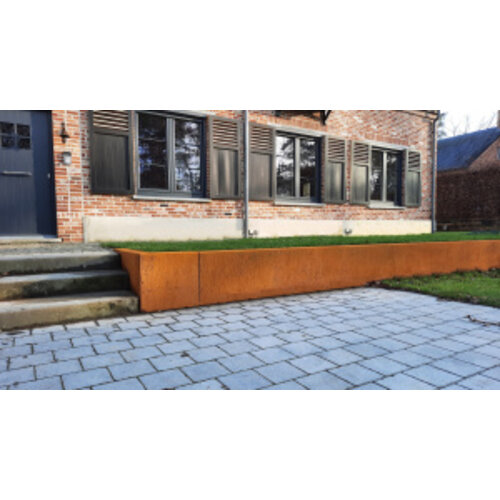 Geroba Keerwand cortenstaal buitenhoek | 50x15x50 cm