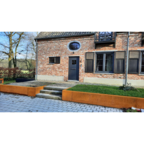 Geroba Keerwand cortenstaal buitenhoek | 100x15x50 cm