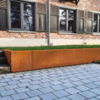 Geroba Keerwand cortenstaal binnenhoek | 100x15x50 cm