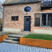 Geroba Keerwand cortenstaal binnenhoek | 100x15x50 cm