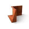 Keerwand cortenstaal binnenhoek | 100x15x50 cm