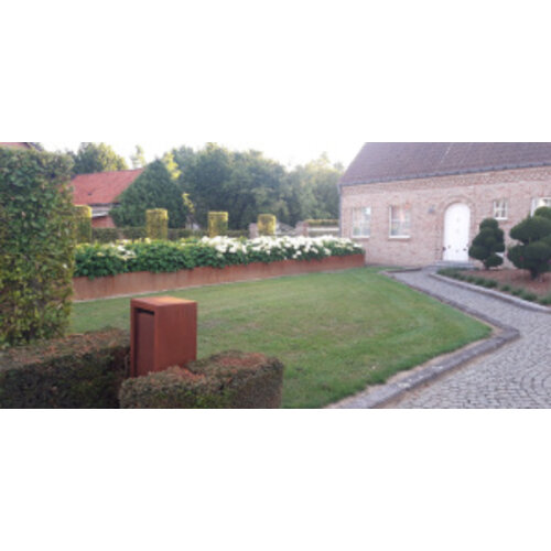 Geroba Keerwand cortenstaal 200x20x75 cm