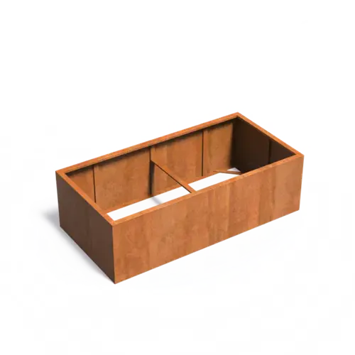 Adezz Cortenstaal plantenbak 200x100x60 cm - Zonder bodem