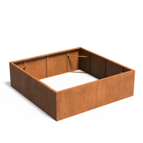 Adezz Cortenstaal plantenbak 200x200x80 cm - Zonder bodem
