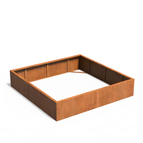 Adezz Cortenstaal plantenbak 200x200x80 cm - Zonder bodem