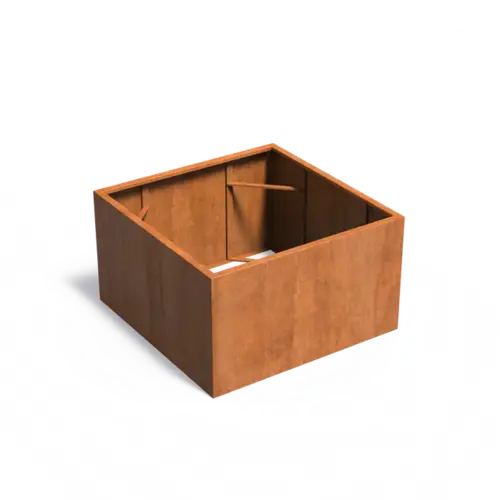 Adezz Cortenstaal plantenbak 140x140x80 cm - Zonder bodem