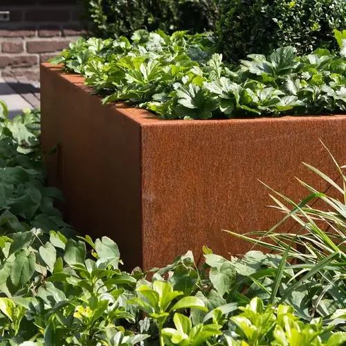 Adezz Cortenstalen plantenbak 100x100x80 cm - Zonder bodem