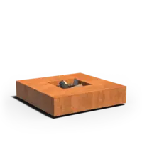 Geroba Vuurtafel vierkant 120x120x28 cm cortenstaal