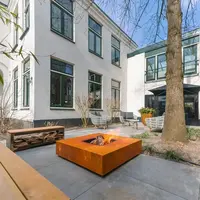 Geroba Vuurtafel vierkant 120x120x28 cm cortenstaal